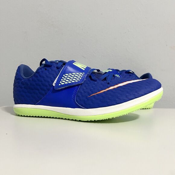 Nike Air Zoom High Jump Elite “Racer Blue Lime” Men’s Size 6 Track Spikes - Picture 1 of 9
